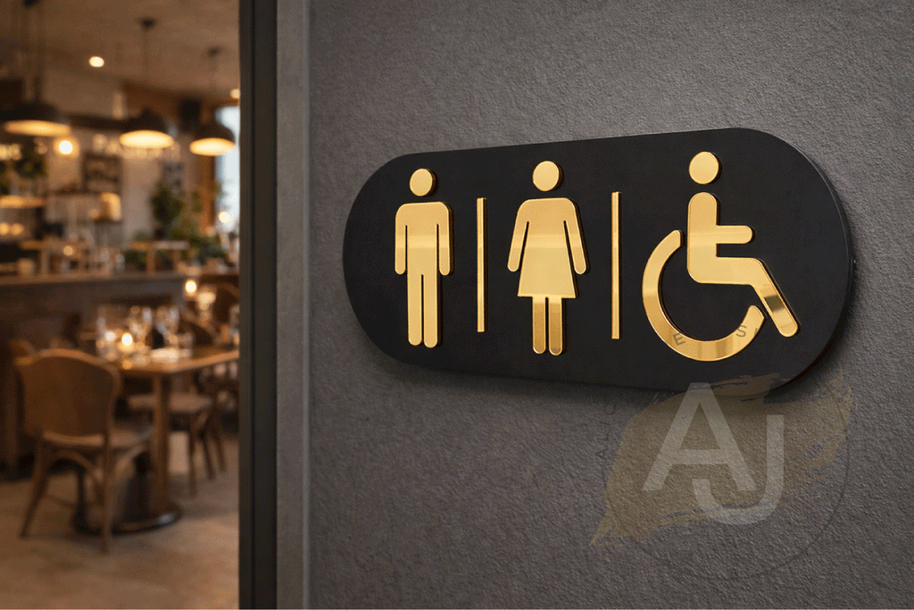 Triple Toilet Sign