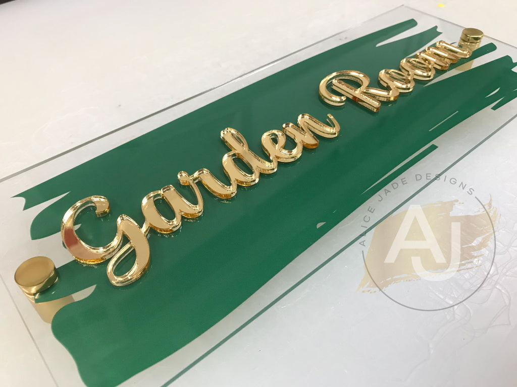 Personalised Door/Wall Acrylic Plaque/Sign | Salon Signs | Salon Signage | Paint Splash
