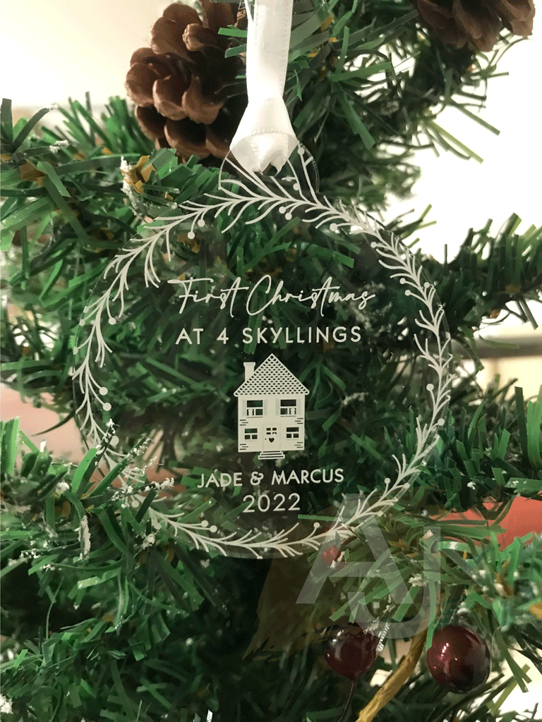 Personalised New Home Christmas Tree Bauble Decoration
