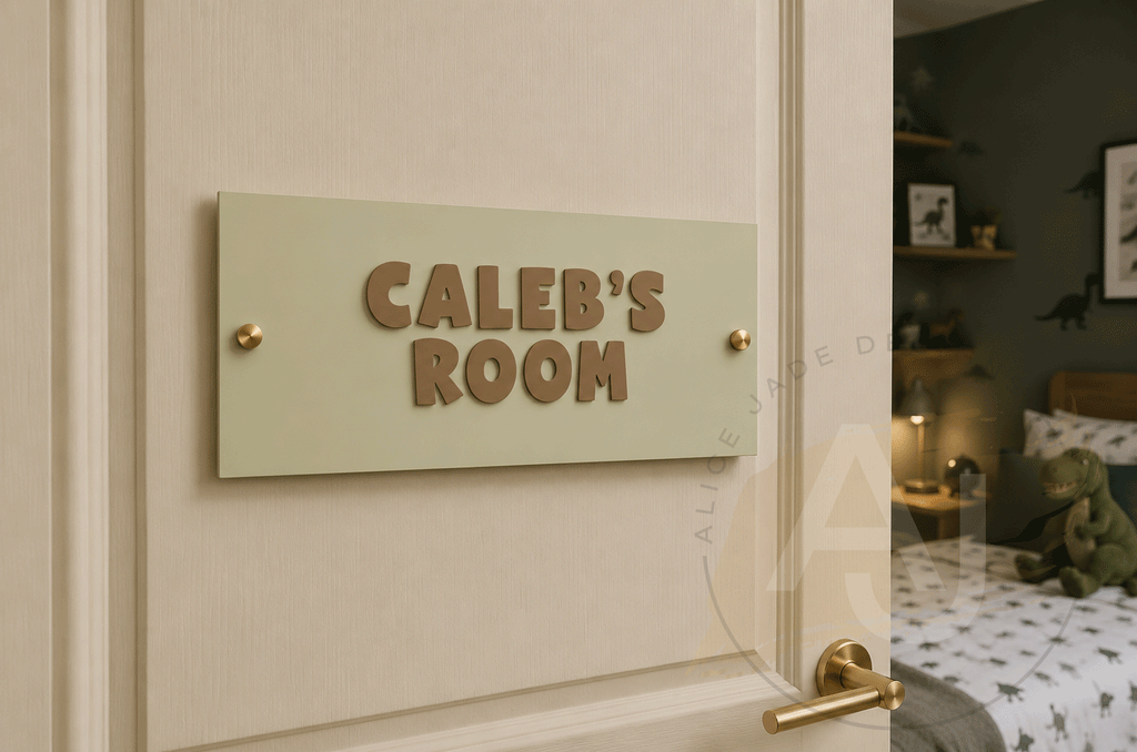 Personalised Room Door Sign | Custom Acrylic Plaque with 3D Text | Salon, Spa, Lodge & Home Decor