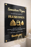 Sensitive Pipes Advice Acrylic A3 Wall Sign
