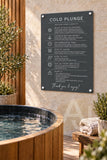 Custom Cold Plunge Pool Plaque | Personalised Outdoor Acrylic Sign for Airbnb & Holiday Rentals