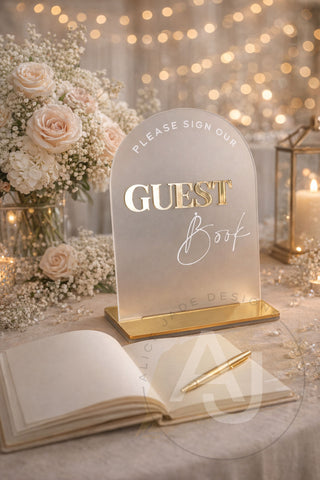 Guest Book Wedding Party Table Sign