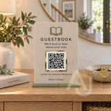 Acrylic QR Code Guestbook Sign for Holiday Lets & Airbnbs