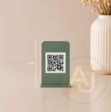 Modern Acrylic QR Code Sign | Mini Freestanding QR Display | Small Business Payment Sign | Market Stall QR Stand