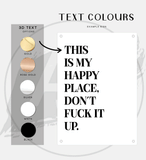 Wall Art 3D Quote Acrylic Sign | This is my happy place