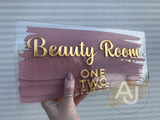 Personalised Door/Wall Acrylic Plaque/Sign | Salon Signs | Salon Signage | Paint Splash
