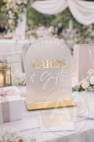 Cards & Gifts Wedding Party Table Sign