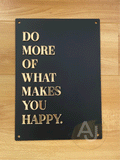 Wall Art 3D Quote Acrylic Sign | 'Do more of what makes you happy'