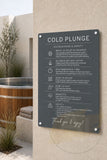 Custom Cold Plunge Pool Plaque | Personalised Outdoor Acrylic Sign for Airbnb & Holiday Rentals