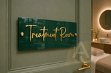 Personalised Room Door Sign | Custom Acrylic Plaque with 3D Text | Salon, Spa, Lodge & Home Decor