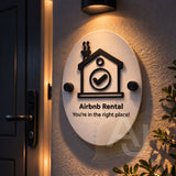 Holiday Let Arrival Sign – “You’re in the Right Place” Acrylic Plaque