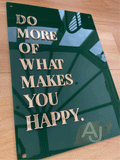 Wall Art 3D Quote Acrylic Sign | 'Do more of what makes you happy'