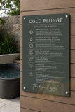Custom Cold Plunge Pool Plaque | Personalised Outdoor Acrylic Sign for Airbnb & Holiday Rentals