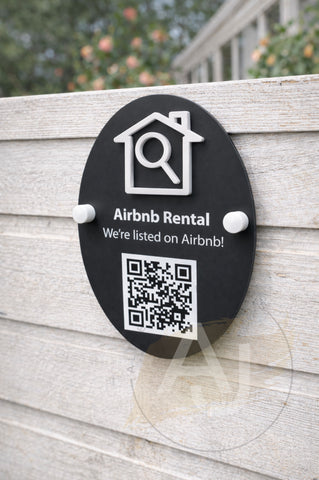 Custom Acrylic Airbnb QR Code Sign – Scan to Book Rental Property Plaque