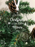 Personalised Mr & Mrs, Mr Mr, Mrs Mrs First Christmas Married Tree Bauble Decoration Wedding Gift