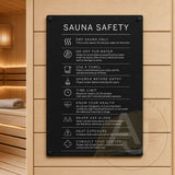 Custom Sauna Safety Plaque | Personalised Outdoor Acrylic Sign for Airbnb & Holiday Rentals