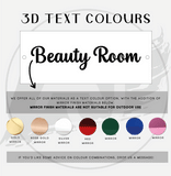Personalised Room Door Sign | Custom Acrylic Plaque with 3D Text | Salon, Spa, Lodge & Home Decor
