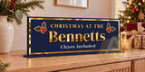 Personalised Christmas Table Sign – Family Chaos – Acrylic Decoration with Gold Mirror Details