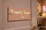 Personalised Room Door Sign | Custom Acrylic Plaque with 3D Text | Salon, Spa, Lodge & Home Decor