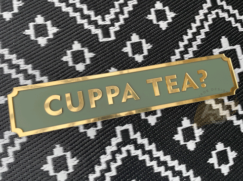 Cuppa Tea? Street Style Acrylic Sign