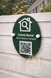 Custom Acrylic Airbnb QR Code Sign – Scan to Book Rental Property Plaque