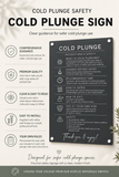 Custom Cold Plunge Pool Plaque | Personalised Outdoor Acrylic Sign for Airbnb & Holiday Rentals