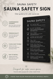 Custom Sauna Safety Plaque | Personalised Outdoor Acrylic Sign for Airbnb & Holiday Rentals