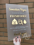 Sensitive Pipes Advice Acrylic A3 Wall Sign