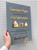 Sensitive Pipes Advice Acrylic A3 Wall Sign