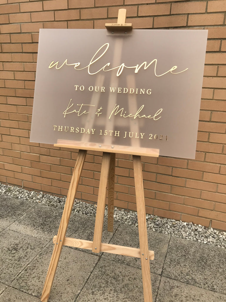 Personalised Acrylic Welcome Wedding Sign | Event sign | Party sign | A1