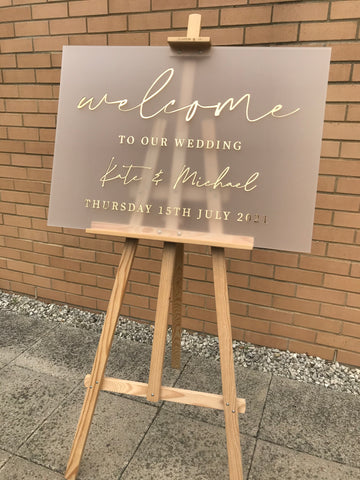 Personalised Acrylic Welcome Wedding Sign | Event sign | Party sign | A1